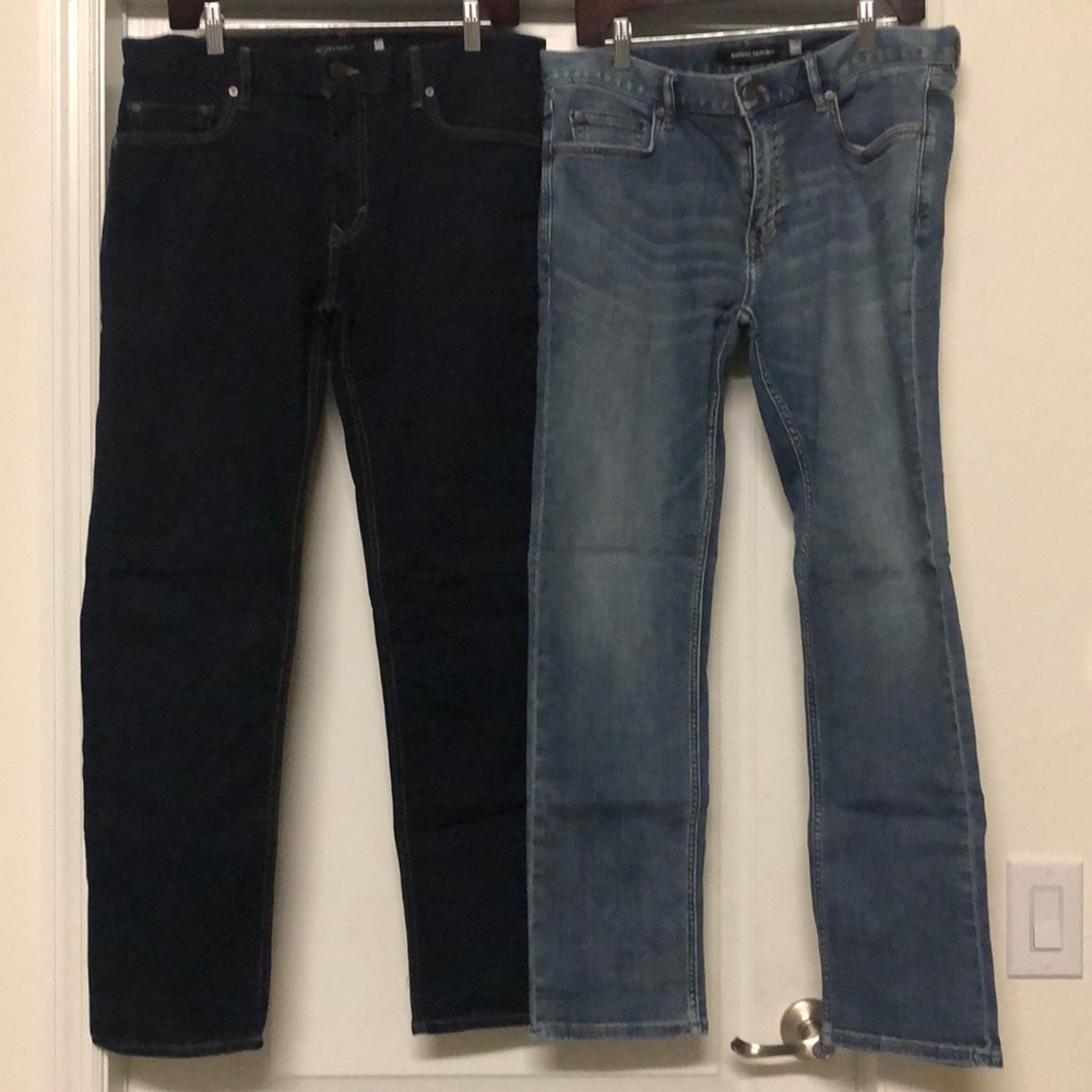 2 pairs Banana Republic jeans 34x32 slim RMD